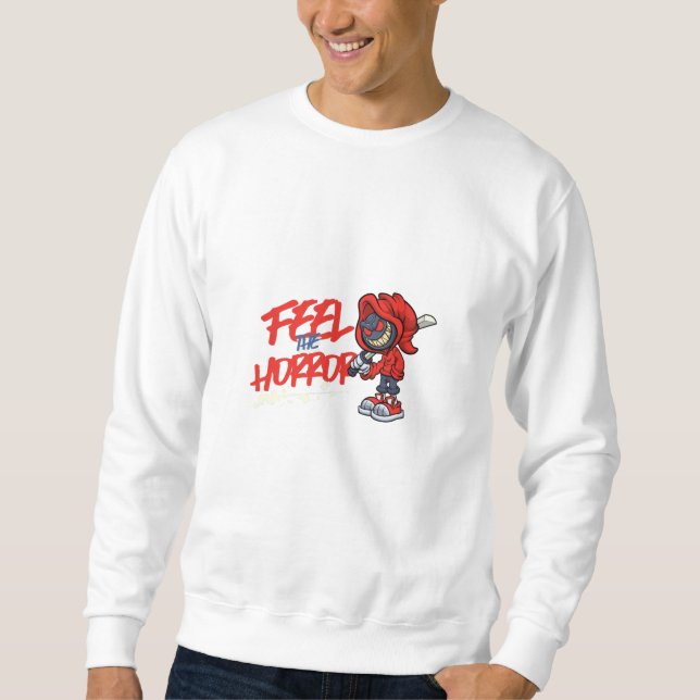 Känn skräck lång ärmad tröja (Framsida)