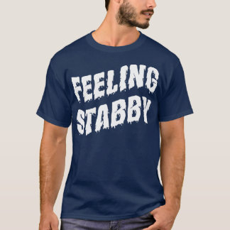 Känn Stabby White Text T Shirt