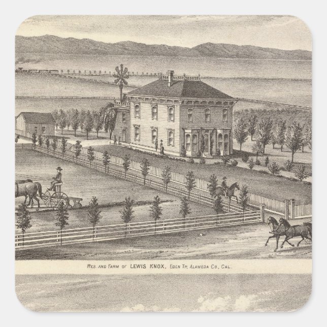 Känn, stenmotstånd fyrkantigt klistermärke (Framsida)