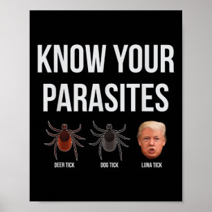 Känn till att din parasites dumpar president Trump Poster