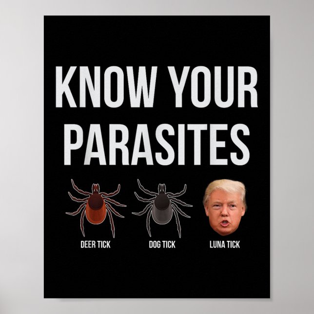Känn till att din parasites dumpar president Trump Poster (Framsidan)