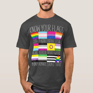 Känn till din Flaggor-HBTTQ+ Gay pride Flagga Tran T Shirt