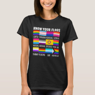 Känn till din Flaggor-HBTTQ+ Gay pride Flagga Tran T Shirt