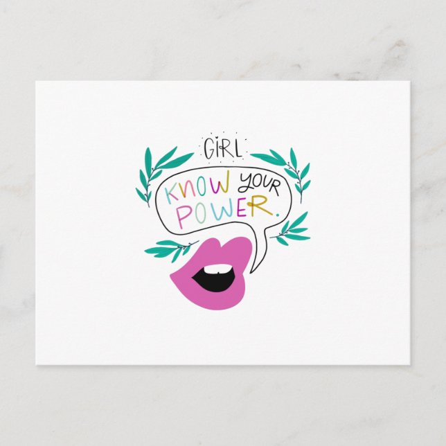 Känn till din kraft vykort (Framsida)