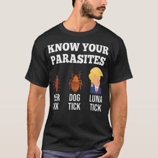 Känn till din Parasites Anti-Trump Funny Luna Tick T Shirt