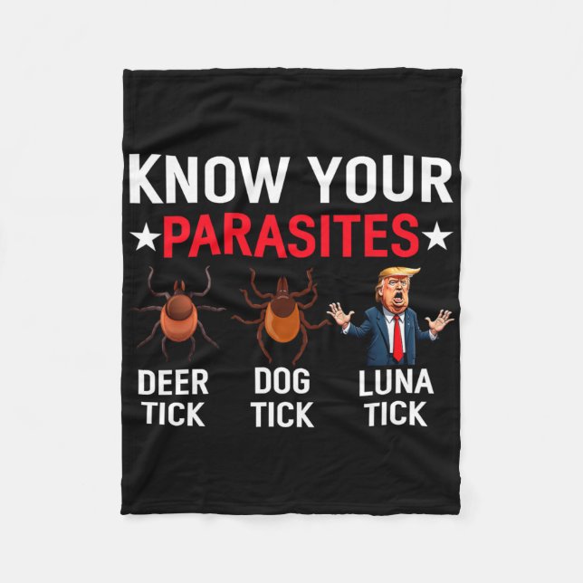 Känn till din parasites antitrump Meme Trump Parod Fleecefilt (Framsidan)