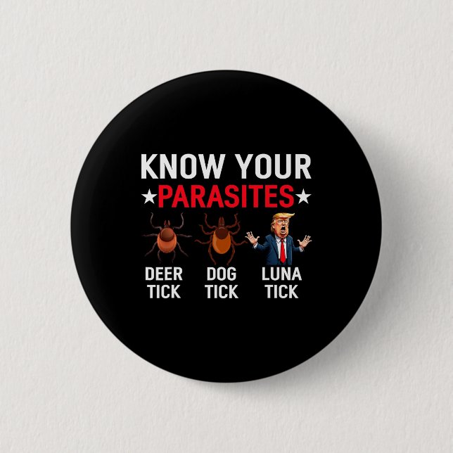 Känn till din parasites antitrump Meme Trump Parod Knapp (Framsida)