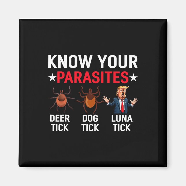 Känn till din parasites antitrump Meme Trump Parod Magnet (Framsidan)