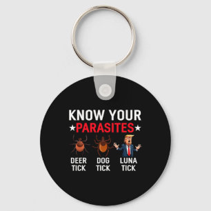 Känn till din parasites antitrump Meme Trump Parod Nyckelring