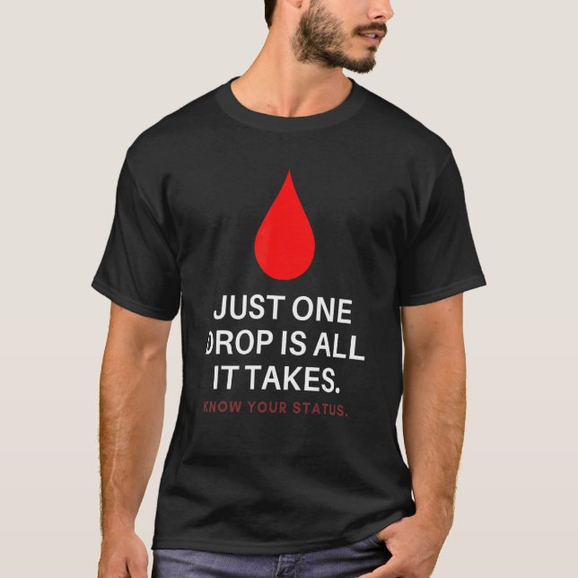 Känn till din status-hiv-medvetenhet t shirt (Framsida)