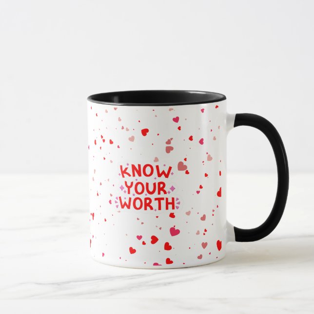 Känn till din Worth-typografi Mugg (Höger)