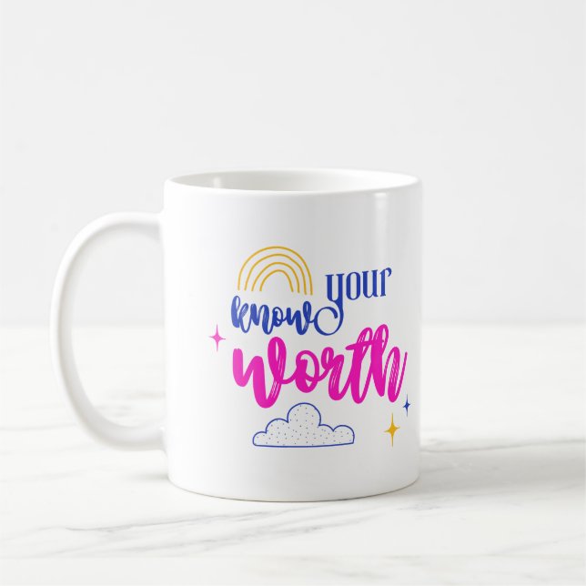 Känn till ditt värde för Dream Tro Accompish Kaffemugg (Vänster)