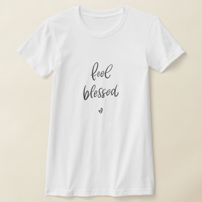 Känn välsignade skjortor | Kalligrafi T Shirt (Laydown)