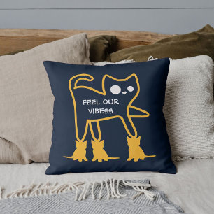 Känn vår Personlig för Vibes-nuny Cats Cute Coola Kudde