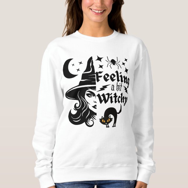 Känn Witchy roligt Halloween-häxa T Shirt (Framsida)