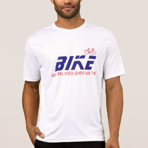 känna bra när vi kör/cyklar/cyklar/biking snyggt t shirt