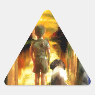 känna oss klara genom_PAinting.jpg Triangelformat Klistermärke
