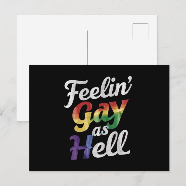 Känna sig som ett riktigt hbt-Pride Vykort (Fram/baksida)