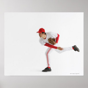 Kanna som kastar baseball poster