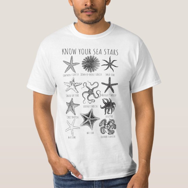 Känna till dina havsstjärnor - Starfiskgrupper T Shirt (Framsida)
