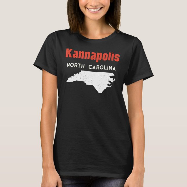 Kannapolis North Carolina Förenta staterna State A T Shirt (Framsida)