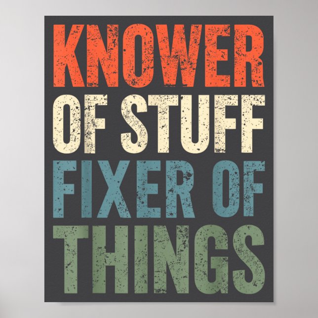 Kännare Av Saker Fixare Av Ting Fars Dag Handyman Poster (Framsidan)