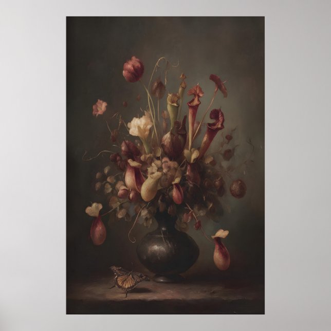 Kännarnäbbsväxter Och Fjärils Vilda Blommor I Poster (Framsidan)