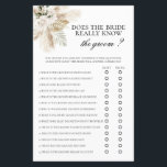 Känner Bride verkligen till brudgummen? möhippa?<br><div class="desc">Boho Känner Bride-verkligen till möhippa-spelkortet?</div>
