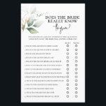 Känner Bride verkligen till brudgummen? möhippa?<br><div class="desc">Greenery Känner Bride-verkligen till möhippa-spelkortet?</div>