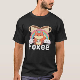 Känner dig Foxee Söt Kawaii Räv Kaffe T Shirt
