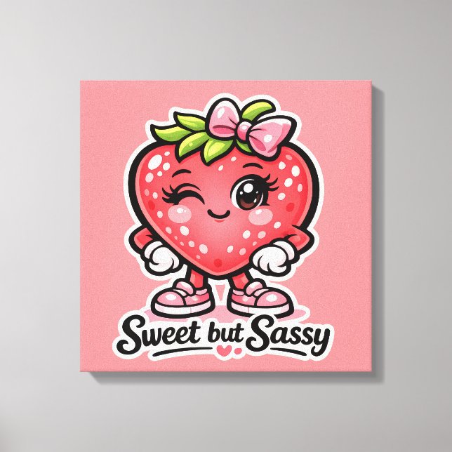 Känner dig fruktig - Söt men Sassy - Matfana Canvastryck (Framsida)