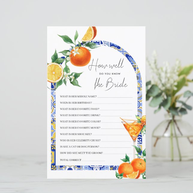 Känner Du Bruden Spritz Mediterranean Game (Stående Fram)