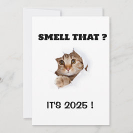 KÄNNER DU DOFTEN? DET ÄR 2025 Roligt kattcitat Jul Julkort