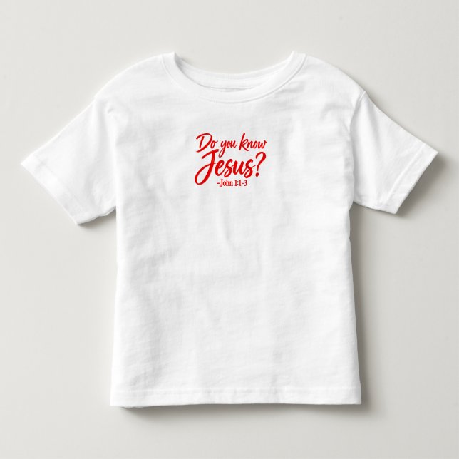 Känner du Jesus? T Shirt (Framsida)