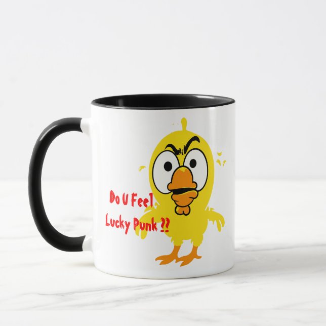 Känner du Lucky Punk Chicken Mugg - Lustigt kaffe (Vänster)