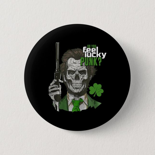 Känner du Lucky Punk Funny St patricks day 1 Knapp (Framsida)