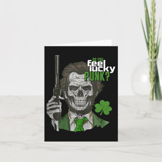 Känner du Lucky Punk Funny St patricks day 1 Kort (Framsida)