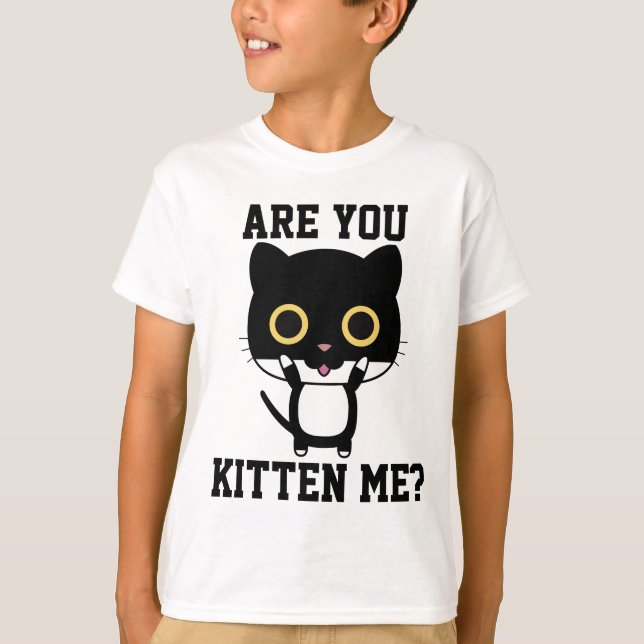 KÄNNER DU MIG? KIDS Funny CAT T-shirts (Framsida)