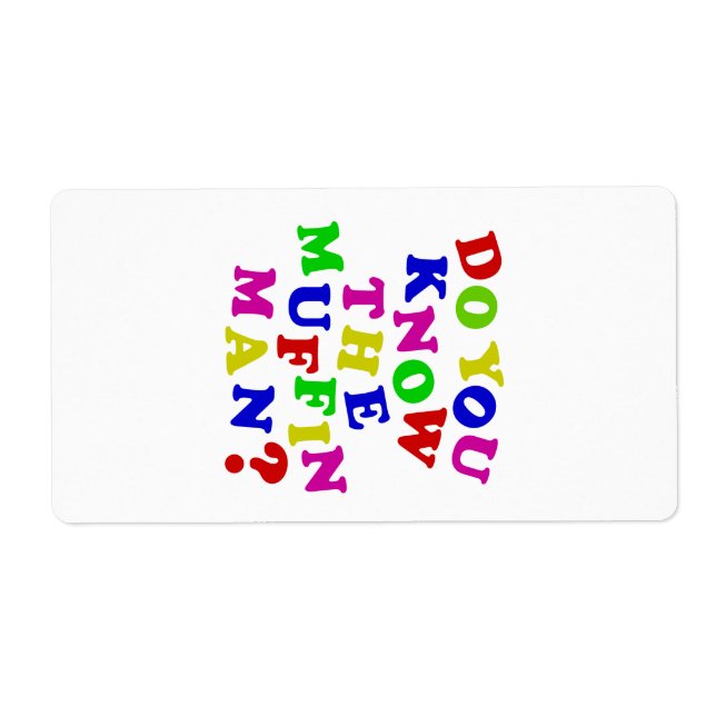 Känner du muffin Man? Fraktsedel (Framsidan)