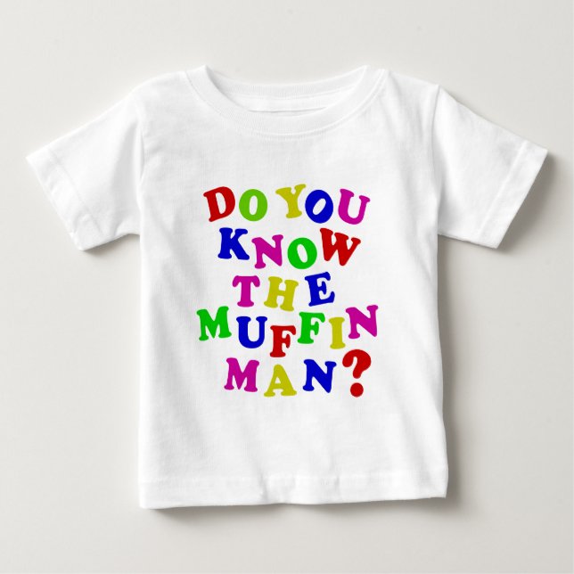 Känner du muffin Man? Tee Shirt (Framsida)