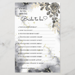 Känner du till Bride Black Ro Shower-spelkortet? Flygblad
