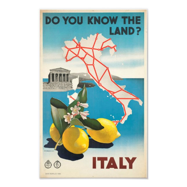 Känner du till marken? Italien fotoutskrift Fototryck (Framsidan)