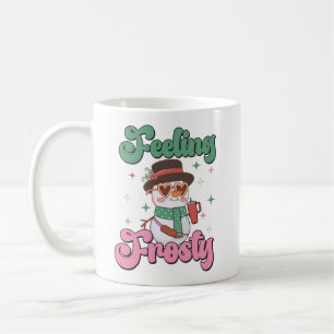 Känner Frostig Retro Snorman Kaffemugg