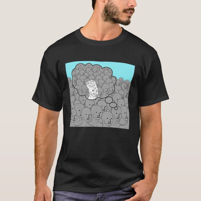 Känner Guy Wojak Meme Doomer T Shirt (Framsida)