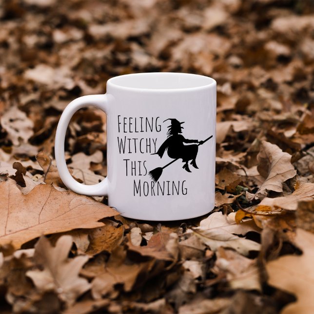 Känner häxa i morse Halloween  Kaffemugg (Skapare uppladdad)
