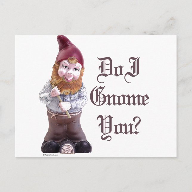 Känner jag igen er Gnome Vykort (Framsida)