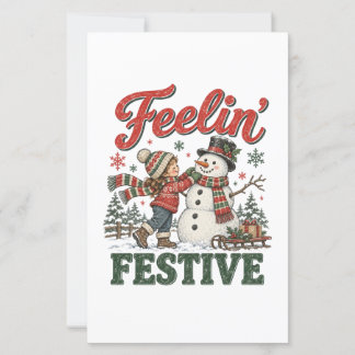 Känner julstämning Snömannen barn