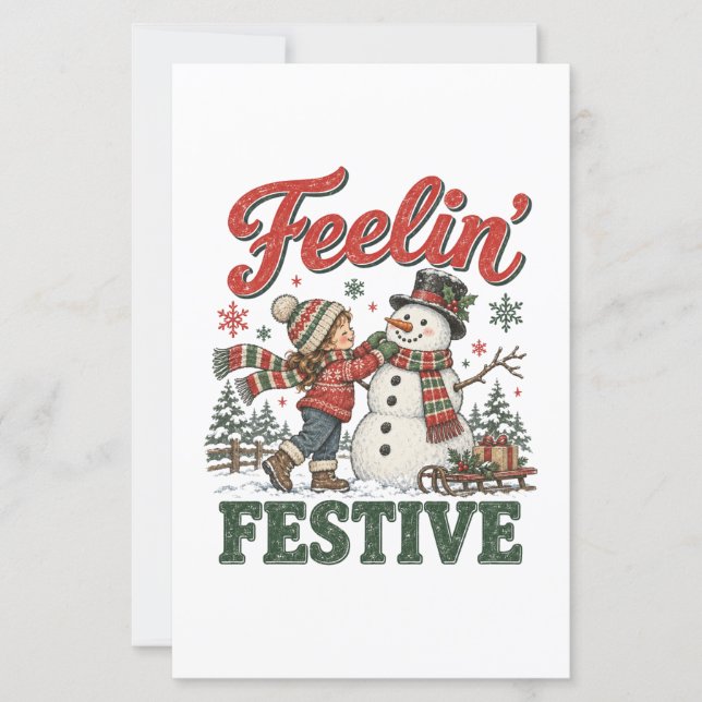 Känner julstämning Snömannen barn (Framsida)