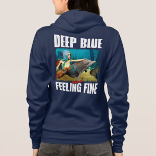 Känner mig blå Ocean Havsjungfru Delfin Konst T Shirt