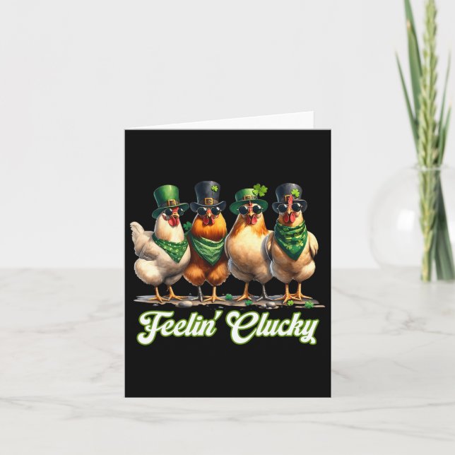 Känner mig Clucky Kyckling Älskare St Patrick's Da Kort (Framsida)